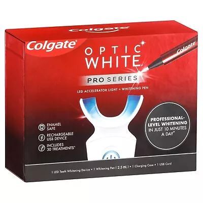 Colgate Optic White Pro Light At Home Whitening Teeth Whitening Kit LED Acceler • $29