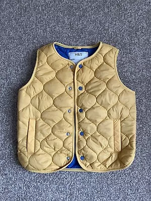 Marks And Spencer Childs Quilted Gilet Waistcoat Boy Or Girl Age 5/6 Years • £4.95