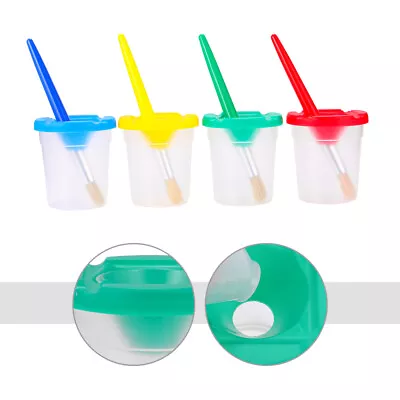 Spill Proof Paint Cups For Kid Toddler Suit With Lid Pigment • £11.55