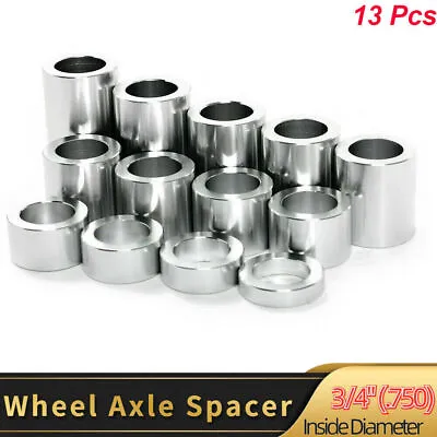 13 Pcs Wheel Axle Spacers For Dyna Sportster Softail Touring 3/4  ID 1 1/8 OD • $31.36