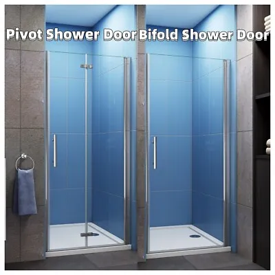 Frameless Bifold/Pivot Shower Enclosure Door Glass Screen Panel 700 800 900 1000 • £105
