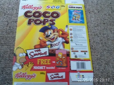 Kelloggs Coco Pops Cereal Packet The Simpsons Magnet. • £12.99