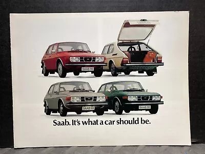 Original New Car Dealership Brochure Vintage 1975 Saab 99 Models • $12