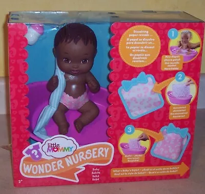 New Mattel Little Mommy Wonder Nursery Doll Dk Brown Hair Ethnic Aa Baby Nib • $24.99