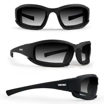 Epoch Hybrid Padded Motorcycle Glasses Transitional Lenses Clear To Smoke  • $40.99