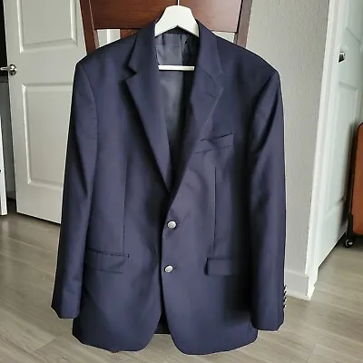 Ralph Lauren Men's Navy Wool RARE Silver Crest Button Blazer Sport Coat Size 40R • $116