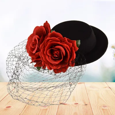 Party Headwear Veil Fascinator Hair Clip Wedding Headwear Pillbox Hat • $9.18