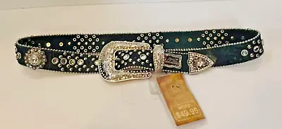 Montana West Ladies Cowgirl Belt - Leather Size 14 Bling  Miss Me Style NWT • $29.99