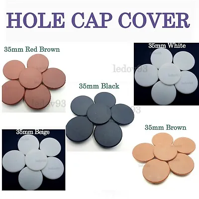 Hinge Hole Cover Caps Plastic Kitchen Cabinet Cupboard Door Blanking Cap 35mm Uk • £2.37