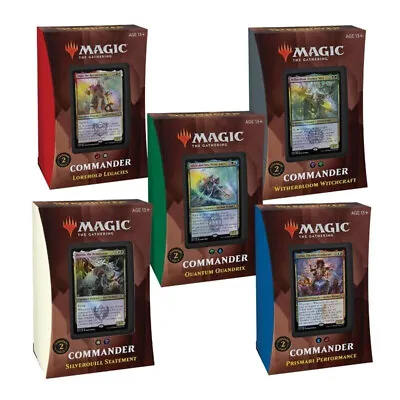 Magic The Gathering TCG Strixhaven: School Of Mages Commander Deck Set Of 5 • $290