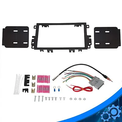 $18.60 • Buy DOUBLE 2 DIN STEREO RADIO DASH KIT W/ WIRING HARNESS For BUICK CHEVY GMC Pontiac