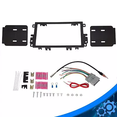 DOUBLE 2 DIN STEREO RADIO DASH KIT W/ WIRING HARNESS For BUICK CHEVY GMC Pontiac • $18.32