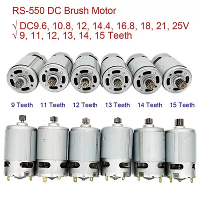 21V DC Motor RS550 For Mini ChainSaw Reciprocating 28000RPM 14 Teeth 8.2M Gear • $16.66