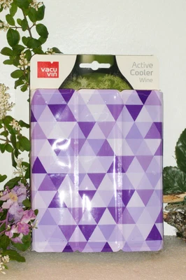 $20 • Buy Vacu Vin Active Cooler Freezable Wine Bottle Sleeve NEW! Purple White Reusable