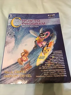 C : How To Program By Harvey M. Deitel And Paul Deitel (2009 Trade Paperback / • $75