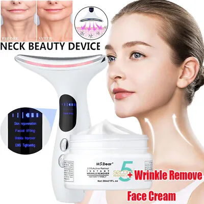 EMS Microcurrent Facial Skin Tightening Lifting Device Face Neck Beauty Machine • £6.95