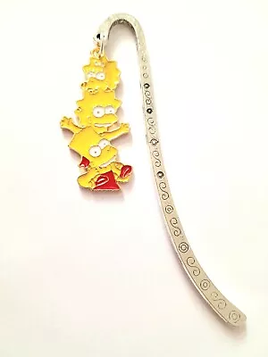£3.25 • Buy The Simpson's Bart Maggie Lisa Cartoon Charm Metal Bookmark Boys Girls Gift