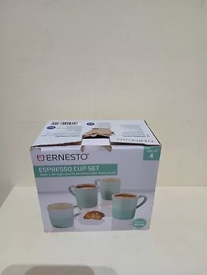 Ernesto Espresso Cup Set - High Quality Porcelain Set Of 4 80ml • £9.99