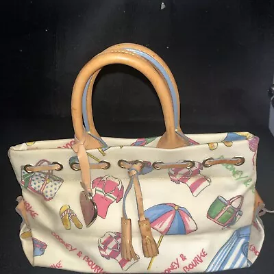 Retired Dooney & Bourke Miami Summer Beach Coated Canvas Handbag • $29.99