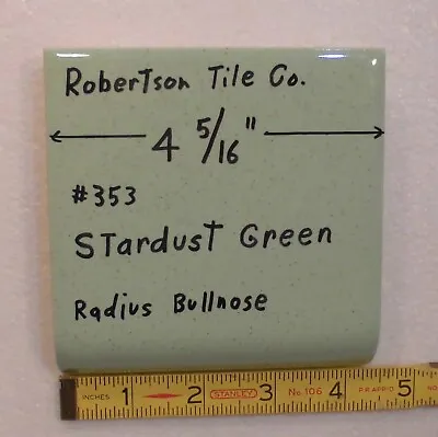 £16.26 • Buy 1 Pc. Radius Bullnose; Stardust Green: Glossy Ceramic Tile By Robertson 4-5/16 