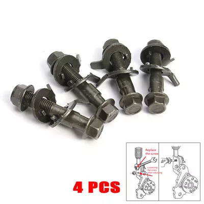 US 4PCS Car Four Wheel Alignment Adjustable Camber Bolts 10.9 Intensity Pretty • $49.29