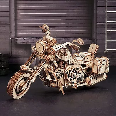 ROKR 3D Wooden Puzzle Mechanical Gear Cruiser Motorcycle Car Model Kit Teen Gift • $55.99