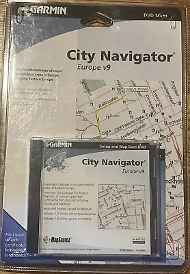 Garmin MapSource City Navigator. SetUp And Map Data DVD - Europe V9 New Sealed • $59.13