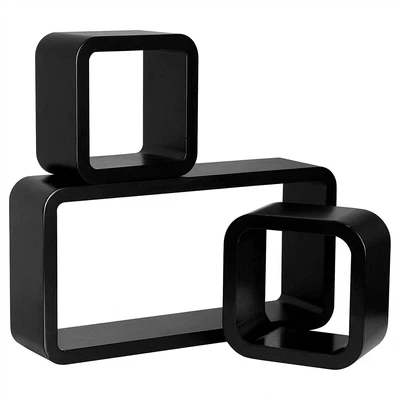 £24.99 • Buy HYGRAD BUILT TO SURVIVE Set Of 3 Cube Rectangle Wall Mounted Floating Shelves Sh