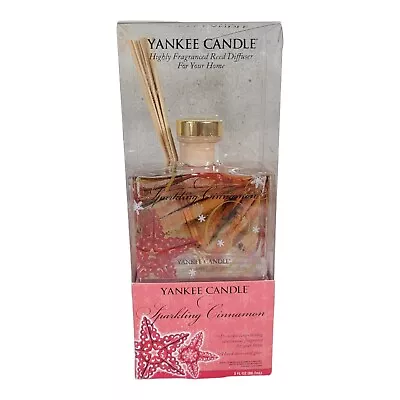 Yankee Candle Sparkling Cinnamon Reed Diffuser W/ 10 Reeds 3 Fl. Oz. New • £23.15