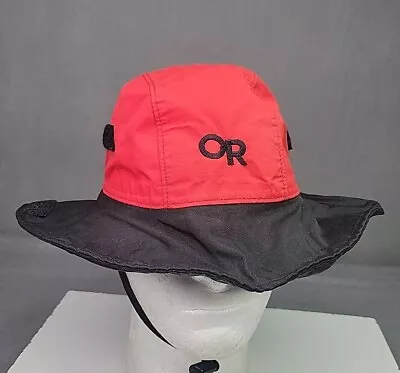 Outdoor Research OR Gore-Tex Seattle Sombrero Rain Boonie Hat Red/Black Medium • $26.97