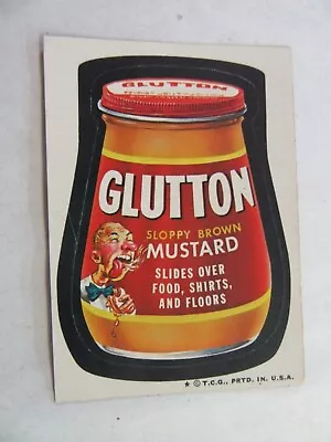 Topps Wacky Card: GLUTTON SLOPPY BROWN MUSTARD 1973 5th Series • $30