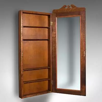 Antique Shop's Display Cabinet English Oak Glass Showcase Retail Edwardian • $1103.67