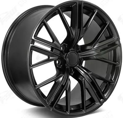20x10 20x11 5x120 MATT Black Staggered Wheels Fits Chevy Camaro RS SS Z28 ZL1 • $992
