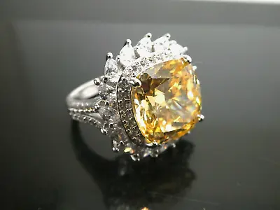 $65 • Buy Charles Winston- Bella Luce Yellow & White Cubic Zirconia Sterling 925 RING