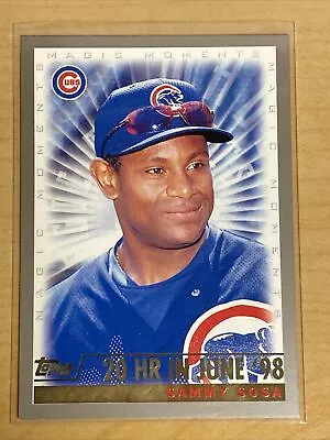Sammy Sosa 2000 Topps Chrome MAGIC MOMENTS #477- 20 HR In June 1998 Chicago Cubs • $1