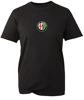 £10.97 • Buy Alfa T Shirt Mens Unisex Alfa Romeo Colour Centre Logo Classic Car Dad Gift BWC