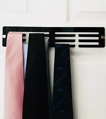 £11 • Buy Tie Rack Scarf Holder Belt Hanger In Black Acrylic 