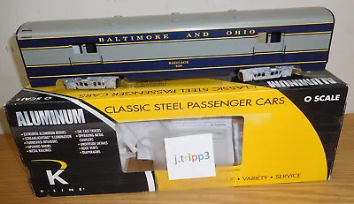 K-line K4610-10629 Baltimore Ohio B&o Aluminum 15  Passenger Baggage Car O Scale • $89.95