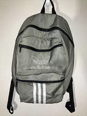 Adidas Backpack Green W/ Black 3 Striped Detail Large Multi-pocket Backpack • $17