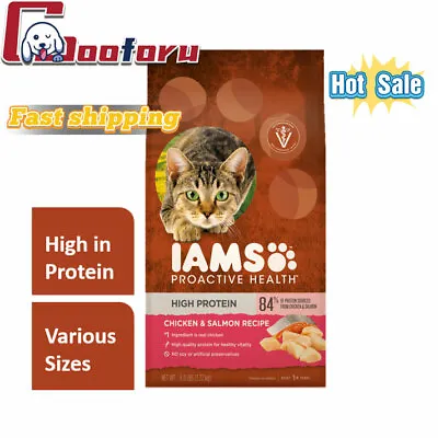 $11.99 • Buy 🐱Iams Proactive🐱Health High Protein Adult Cat Food With Chicken & Salmon