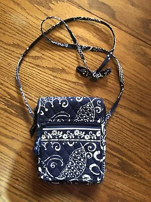 Vera Bradley Purse Cross Body Mini Hipster Twirly Bird Navy  • $14