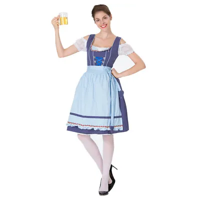 £18.99 • Buy Oktoberfest Women Ladies German Bavarian Lederhosen Beer Costume Fancy Dress