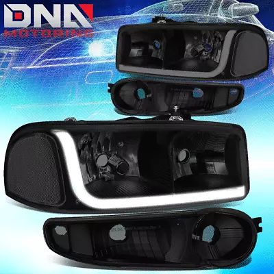 For 2001-2007 Gmc Sierra Yukon Denali Led Drl Headlight Bumper Lamp Tinted/clear • $131.69