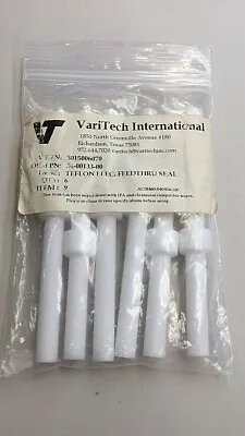 $148 • Buy VariTech 5015006070 Teflon Feedthru Seal 34-00133-00 (Pack Of 6)