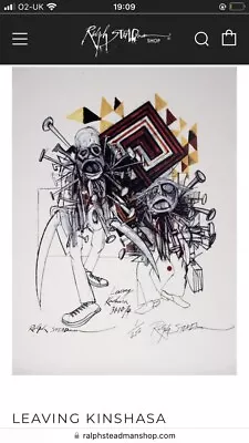 Ralph Steadman Limited Edition Signed Print ‘leaving Kinshasa’ Hunter S Thompson • £450