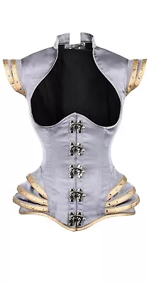 Corset Story 50sSPACE CAPTAIN STEAMPUNK UNDERBUST Waist 32” Silver Gold Bustier • $79.99