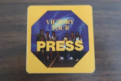 Michael Jackson Victory Tour Backstage Media Press Pass The Jacksons Yellow Rare • $20