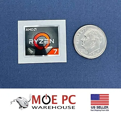 AMD RYZEN 7 Genuine LOGO STICKER/LABEL Excellent Quality. (USA Seller) • $2.95