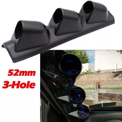 2  52mm Universal Car A Pillar 3 Hole Triple Gauge Meter Mount Holder Pod Black • $18.04