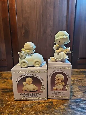 1990 Enesco Precious Moments Members Only Figurine Lot Of 2 New In Box #T17 • $18.04